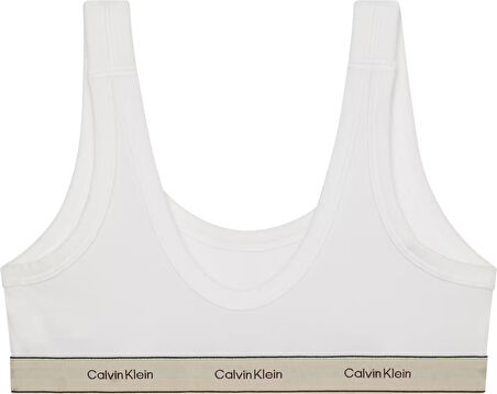 CALVIN KLEIN Kadın Marka Logolu Beyaz Elastik Bantlı Beyaz Sütyen LV00QF8365 100
