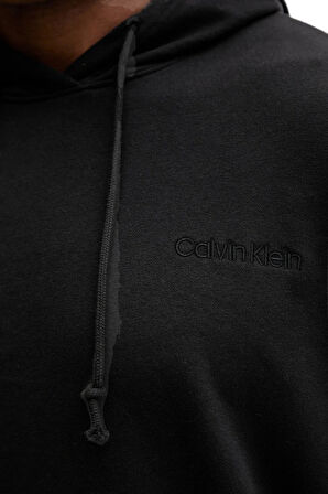 Calvin Klein Erkek Siyah Hoodie Uzun Kollu Kapüşonlu Sweatshirt LV00NM2930
