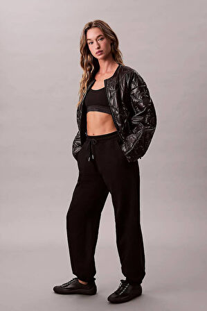 Kadın Rahat Kalıp Jogger Eşofman Altı - Siyah | S