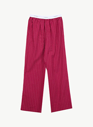 Calvin Klein Çok Renkli Kadın Standart Pijama Takımı LS PANT SET HOLIDAY