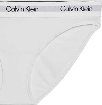 CALVIN KLEIN Kadın Marka Logolu Elastik Bel Bantlı Beyaz Külot LV00QF8520 100