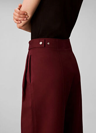 Calvin Klein Yüksek Bel Geniş Fit Kırmızı Kadın Pantolon LV044D616GGEX