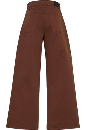 SUPER WIDE 5 PKT PANT Kahverengi Kadın Pantolon