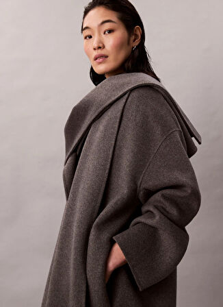 Calvin Klein Gri Kadın Kaban LV044D555GPSH