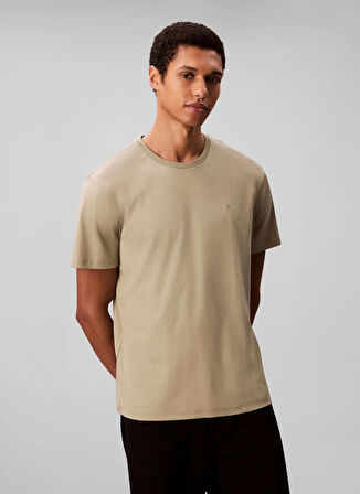 Calvin Klein Bisiklet Yaka Haki Erkek T-Shirt LV04LB275GLKJ_SS SUPIMA CHEST EMB C