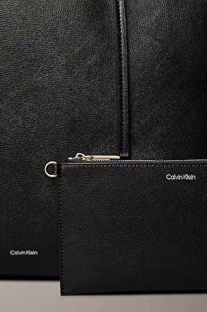 Kadın Cüzdanlı Klasik Tote Omuz Çantası - Siyah | undefined