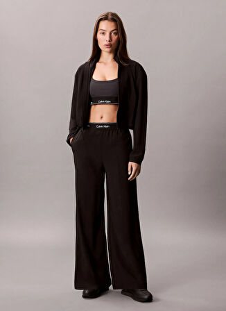 Calvin Klein Yüksek Bel Geniş Fit Siyah Kadın Pantolon LVGWF4P606UB1