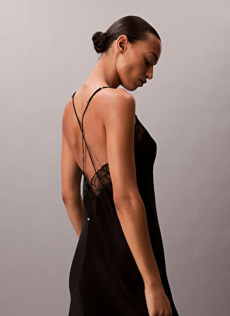 Calvin Klein Siyah Kadın Kombinezon CHEMISE