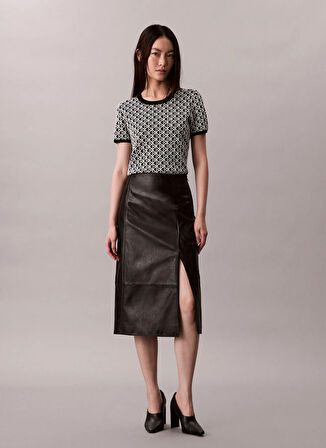 Calvin Klein Yuvarlak Yaka Standart Siyah Kadın Kazak LV044D313GUB1