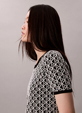 Calvin Klein Yuvarlak Yaka Standart Siyah Kadın Kazak LV044D313GUB1