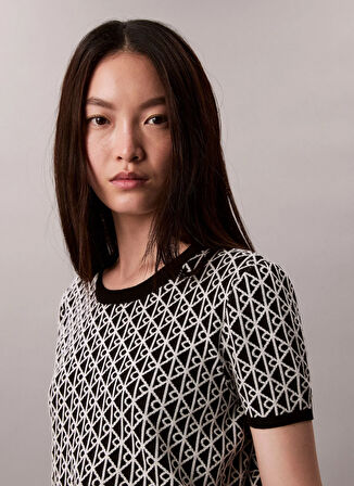 Calvin Klein Yuvarlak Yaka Standart Siyah Kadın Kazak LV044D313GUB1