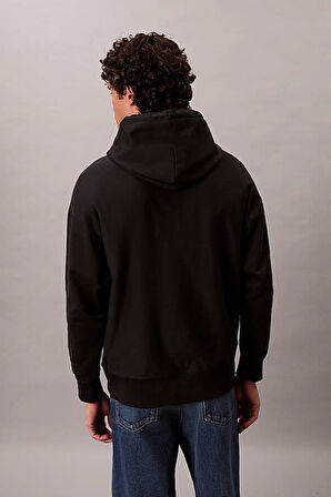 Erkek Rahat Kalıp Kapüşonlu Sweatshirt - Siyah | XS
