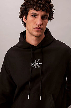 Erkek Rahat Kalıp Kapüşonlu Sweatshirt - Siyah | XS