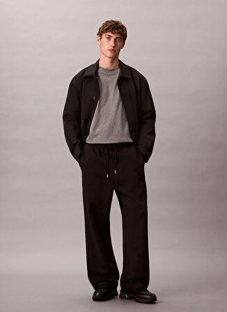 Calvin Klein Normal Bel Normal Siyah Erkek Eşofman Altı LV04LD239GUB1_PREMIUM TERRY CK EMBL