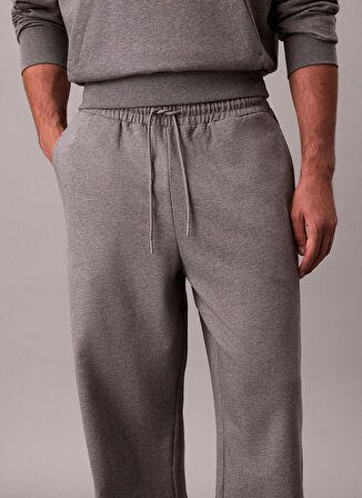 Calvin Klein Normal Bel Normal Gri Erkek Eşofman Altı LV04LD239GP7E_PREMIUM TERRY CK EMBL