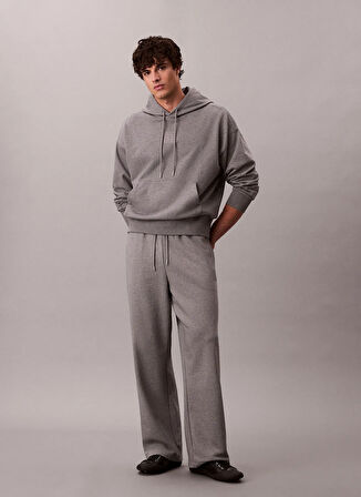 Calvin Klein Normal Bel Normal Gri Erkek Eşofman Altı LV04LD239GP7E_PREMIUM TERRY CK EMBL