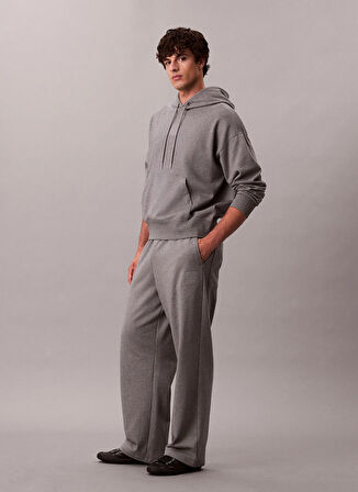 Calvin Klein Normal Bel Normal Gri Erkek Eşofman Altı LV04LD239GP7E_PREMIUM TERRY CK EMBL