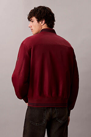 Erkek Tipped Hero Classic Fit Su İtici Bomber Mont - Bordo | XS