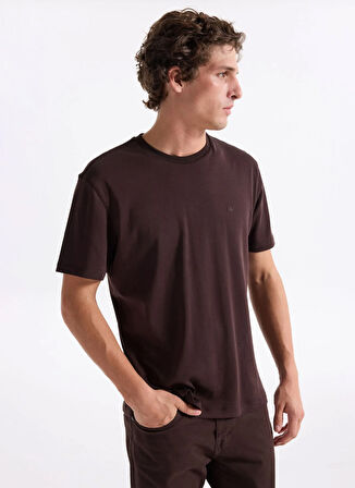 Calvin Klein Bisiklet Yaka Gri Erkek T-Shirt LV04LB275GGRO_SS SUPIMA CHEST EMB C