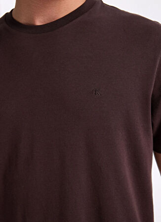 Calvin Klein Bisiklet Yaka Gri Erkek T-Shirt LV04LB275GGRO_SS SUPIMA CHEST EMB C