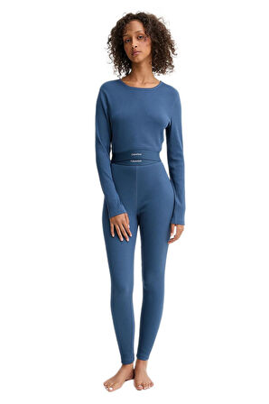 Calvin Klein Kadın Mavi Crop 000QS7217E 