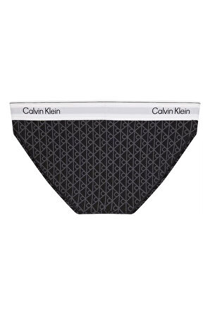 Kadın Monogram Desenli Bikini Altı – Siyah | XL