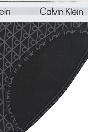Kadın Monogram Desenli Bikini Altı – Siyah | XL