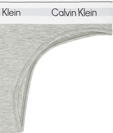 CALVIN KLEIN Kadın Marka Logolu Elastik Bel Bantlı Gri Külot LV00QF8522 P7A
