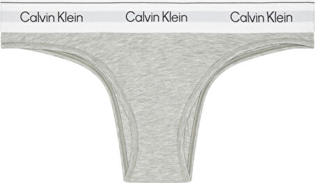 CALVIN KLEIN Kadın Marka Logolu Elastik Bel Bantlı Gri Külot LV00QF8522 P7A
