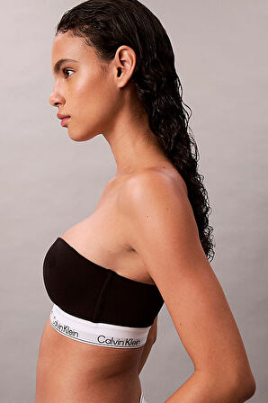 Kadın Straplez Olabilen Yazı Logolu Büstiyer Sütyen - Siyah | M