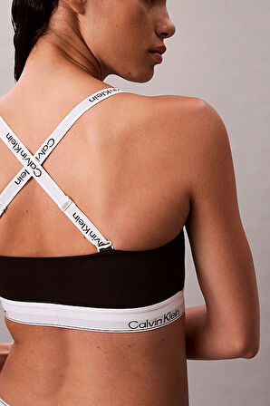 Kadın Straplez Olabilen Yazı Logolu Büstiyer Sütyen - Siyah | XL