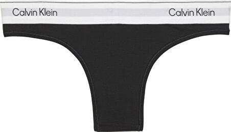 CALVIN KLEIN Kadın Marka Logolu Elastik Bel Bantlı Siyah Külot LV00QF8522 UB1