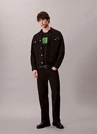 Calvin Klein Jeans Bisiklet Yaka Baskılı Siyah Erkek T-Shirt LV04RD800GUB1 SS 20S SN VERY GRAPHI