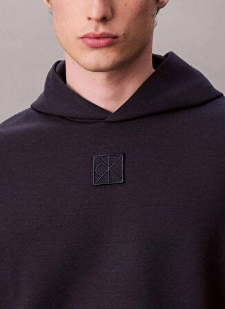 Calvin Klein Kapüşon Yaka Mavi Erkek Sweatshırt LV04LD211GCEF_LS STRETCH WOOL BLEND