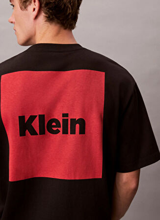 Calvin Klein Jeans Bisiklet Yaka Baskılı Siyah Erkek T-Shirt LV04RD813GUB1 SS 16S IO CALVIN BOX