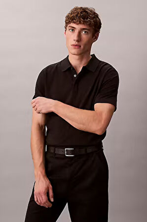 Erkek Regular Fit Interlok Pamuklu Polo T-Shirt - Siyah | XS