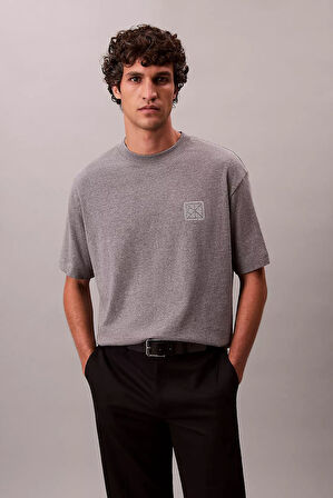 Erkek Regular Fit Amblem Logolu T-Shirt - Gri | XL