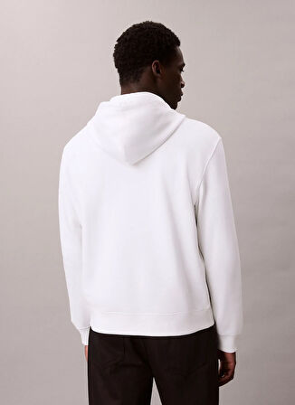 Calvin Klein Jeans Kapüşon Yaka Beyaz Erkek Sweatshırt LV04RD258GYAF LS EU 350TERRY CK RED