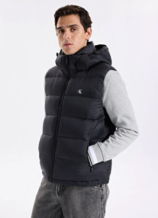 Calvin Klein Jeans Siyah Erkek Yelek LV04RD531GUB1 SVLS NYLON ZIP OFF HO