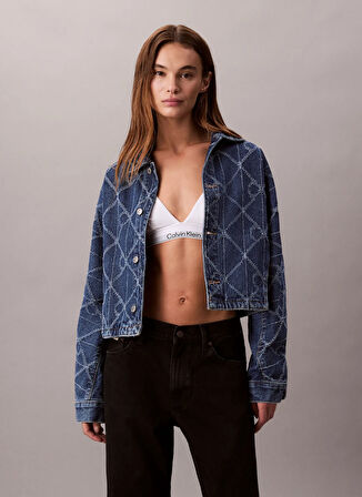 Calvin Klein Jeans Standart Mavi Kadın Ceket LV047D749GYY2