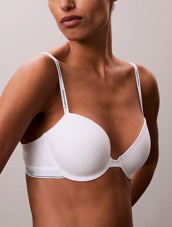 CALVIN KLEIN Kadın Marka Logolu Şık Tasarımlı Günlük Kullanıma Uygun Beyaz Sütyen LV00QF8499 100