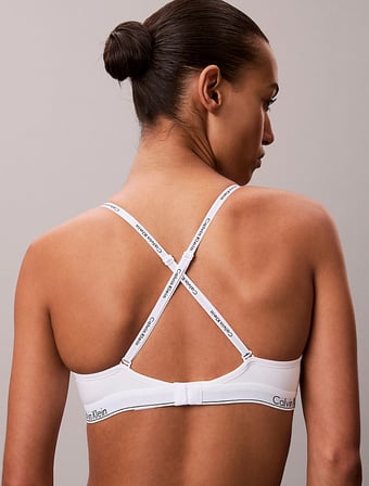 CALVIN KLEIN Kadın Marka Logolu Şık Tasarımlı Günlük Kullanıma Uygun Beyaz Sütyen LV00QF8499 100