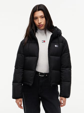 TOMMY HILFIGER Kadın Marka Logolu Günlük Kullanıma Uygun Siyah Mont DW0DW21625 BDS