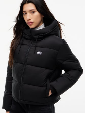 TOMMY HILFIGER Kadın Marka Logolu Günlük Kullanıma Uygun Siyah Mont DW0DW21625 BDS