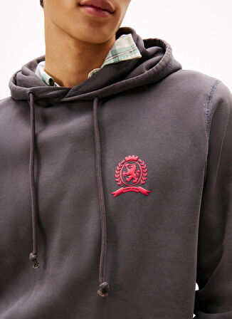 Tommy Jeans Kapüşon Yaka Siyah Erkek Sweatshırt DM0DM22085BDS TJM REG WASHED CREST