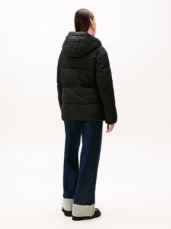 TOMMY HILFIGER Kadın Marka Logolu Günlük Kullanıma Uygun Siyah Mont DW0DW21626 BDS