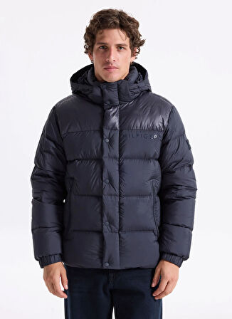 Tommy Hilfiger Mavi Erkek Mont MW0MW40613DW5_MIX DOWN HOODED PUFFE