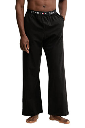 Tommy Hilfiger Erkek Siyah Rahat Jersey Eşofman Altı UM0UM03654