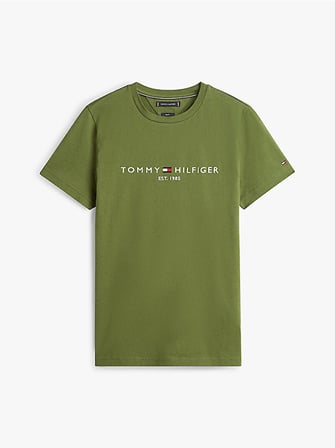 TOMMY HILFIGER Erkek Marka Logolu Organik Pamuklu Günlük Kullanıma Uygun Yeşil5 T-Shirt MW0MW11797 L01