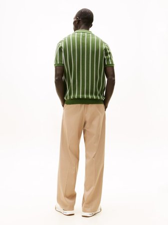 Tommy Hilfiger MW0MW41949 Knitted Vertical Stripe Ss Erkek Polo Tişört